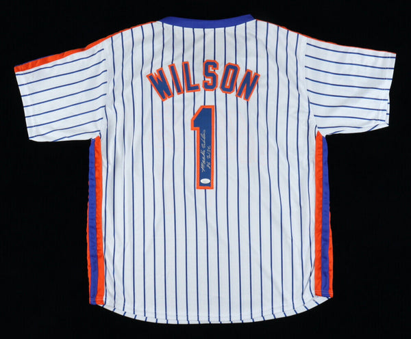Mookie Wilson Signed Jersey Inscribed 86 WSC & It Gets Through