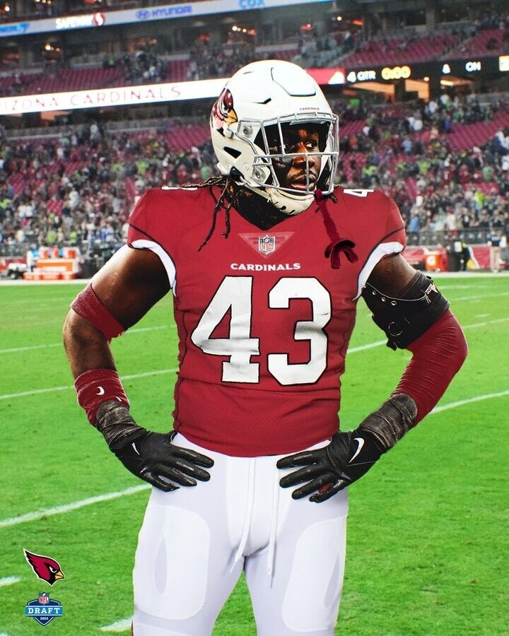 Jesse Luketa Signed Arizona Cardinals Jersey (JSA COA) Ex Penn State Linebacker