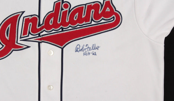 Bob Feller Signed Cleveland Indians Jersey HOF 62 & 48 Champs