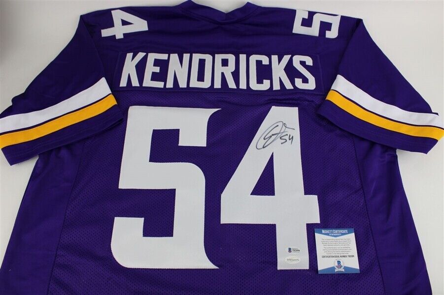 Eric Kendricks Signed Vikings Purple Jersey (Beckett COA) Starting Linebacker