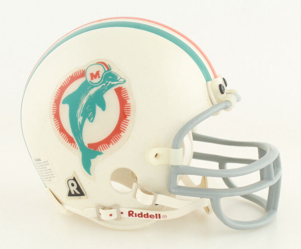 Mercury Morris Signed Miami Dolphins Mini Helmet Inscribed 17-0