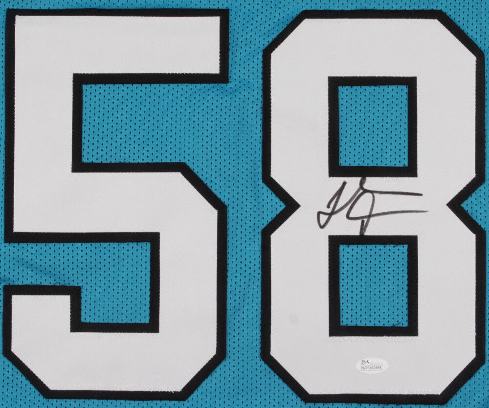 Thomas Davis Sr. Signed Panthers Jersey (JSA Holo) 3×Pro Bowl L B (2015 - 2017)