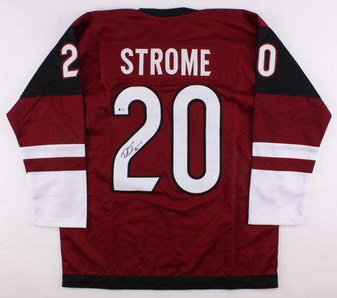 Dylan Strome Signed Arizona Coyotes Jersey (Beckett COA) Current Blackhawks Cntr