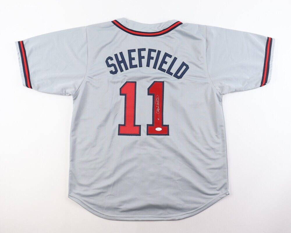 Gary Sheffield Signed Atlanta Braves Jersey (JSA) 500 Home Run Club & 9xAll Star