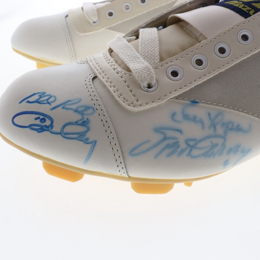 Dodgers: Signed Pair Mizuno Baseball Cleats Cey, Russell, Lopes, Garvey JSA COA