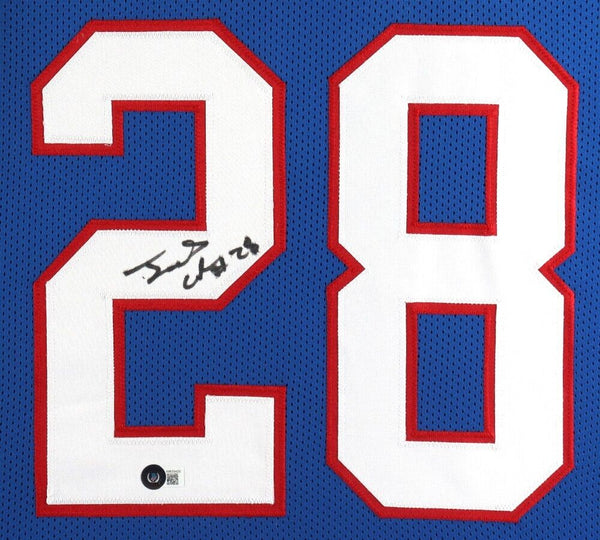 JAMES COOK SIGNED BUFFALO BILLS CUSTOM #4 WHITE JERSEY. BECKETT HOLOGRAM COA