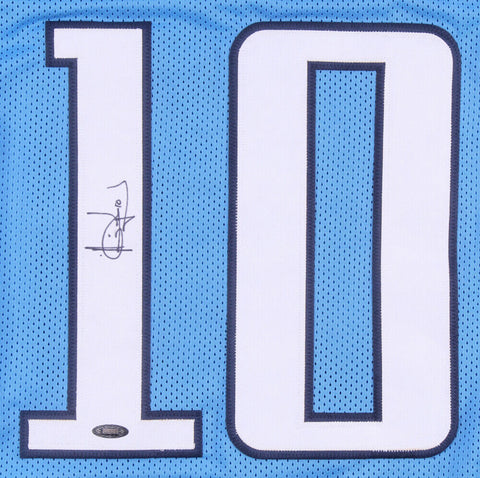 Vince Young Signed Tennessee Titans Jersey (TriStar Holo)2xPro Bowl Quarterback