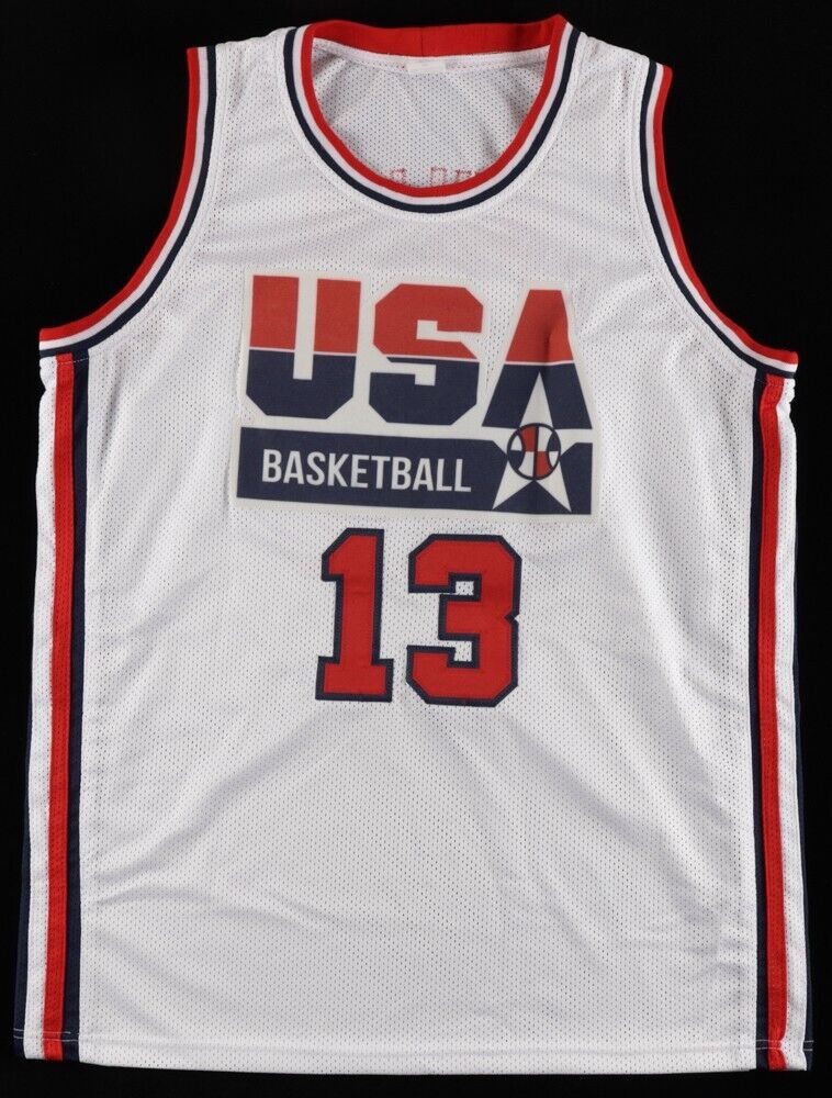 Chris Mullin Signed Team USA Jersey (Beckett) Dream Team 1992 Barcelona Olympics