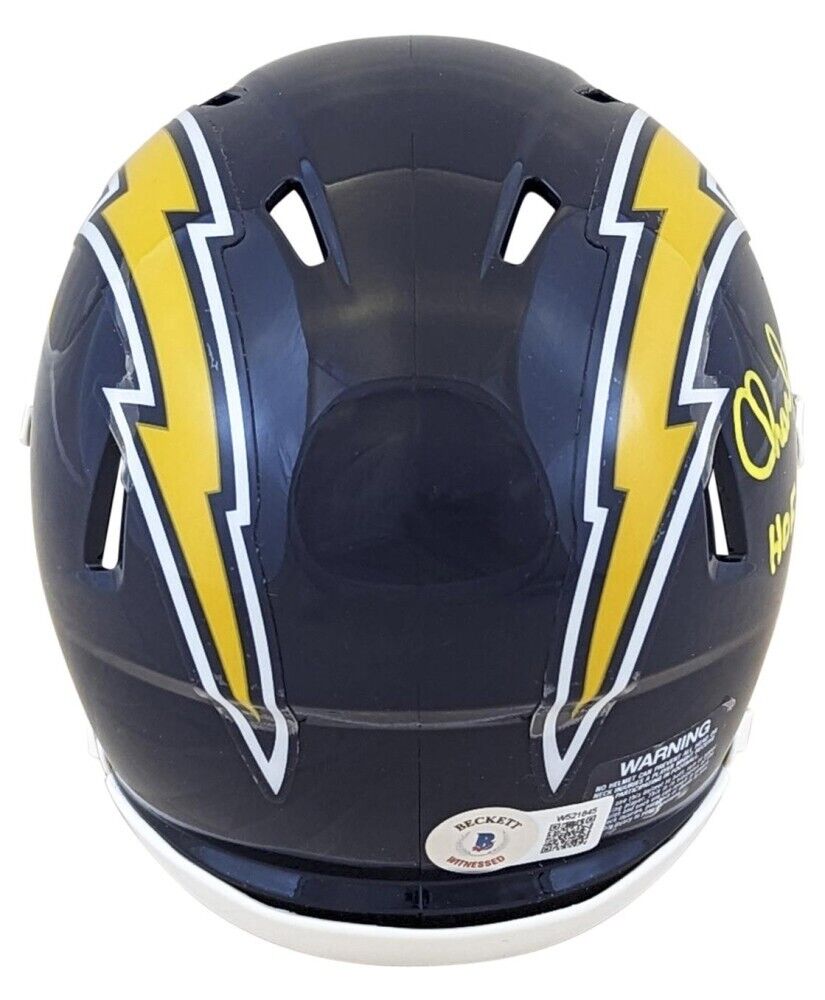 Charlie Joiner Signed San Diego Charger Mini Helmet Inscribed "HOF 96" (Beckett)