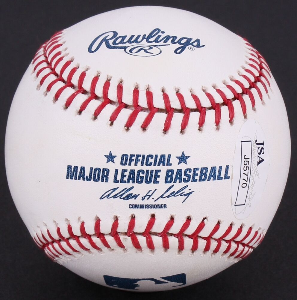 Carlos Santana Signed OML Baseball (JSA COA) Cleveland Indians (2010–present)