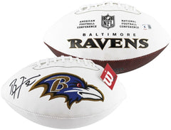 Ray Lewis Signed Baltimore Ravens Logo Football (Beckett) 13xPro Bowl L.B.