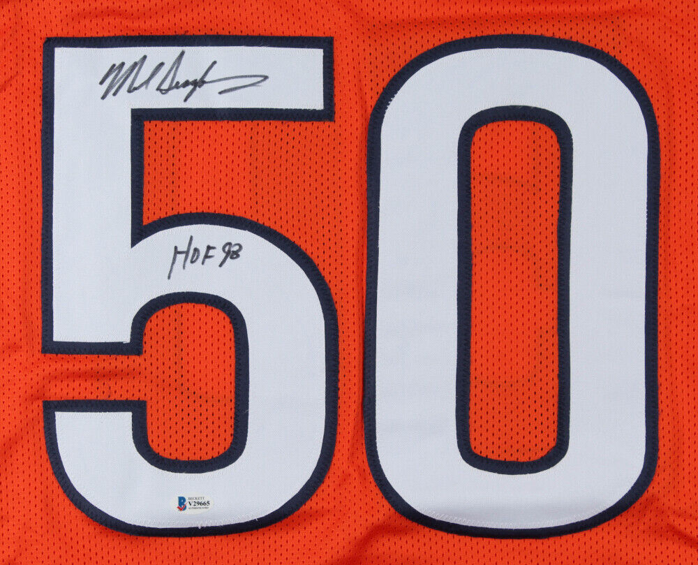 Mike Singletary Signed Bears Jersey Inscribed HOF 98 (Beckett COA) Super Bowl XX