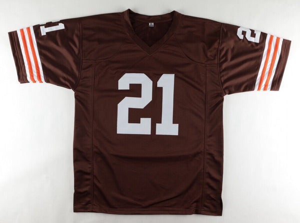 Eric Metcalf Signed Brown Jersey JSA