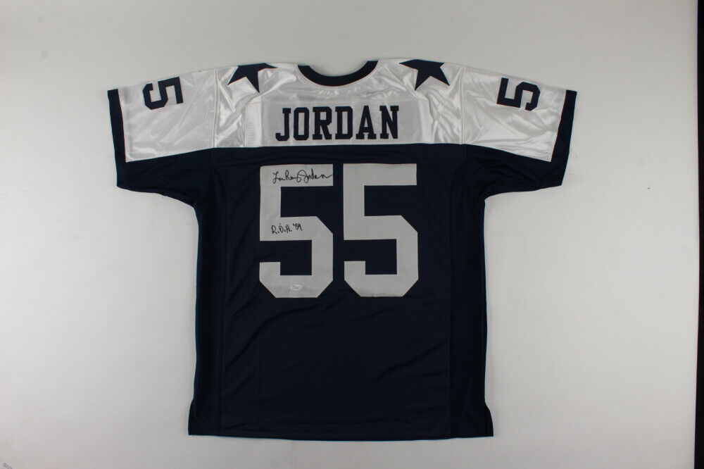 Lee Roy Jordan Signed Dallas Cowboys Throwback Jersey "R.O.H. '89" (JSA COA) LB