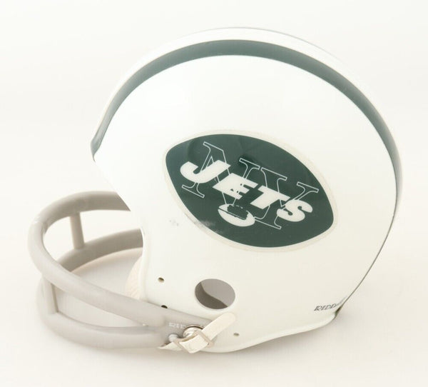 Don Maynard Signed New York Jets Mini Helmet Inscribed HOF 87