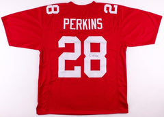 Paul Perkins Signed Giants Jersey (JSA) New York 2016 Rookie Running Back
