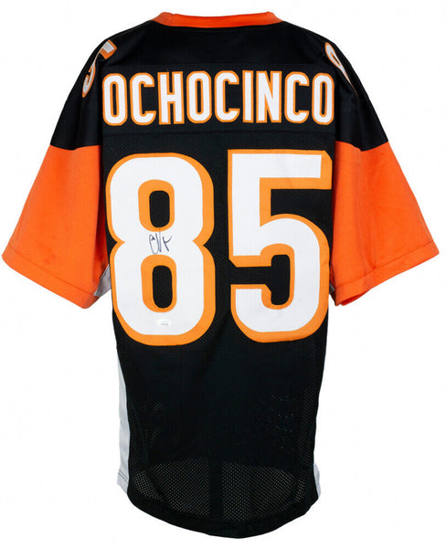 Autographed/Signed Chad Johnson Ochocinco Cincinnati Black Football Jersey  JSA COA