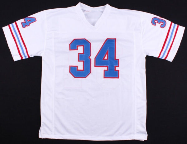 Earl Campbell Signed Houston Oilers Career Highlight Stat Jersey