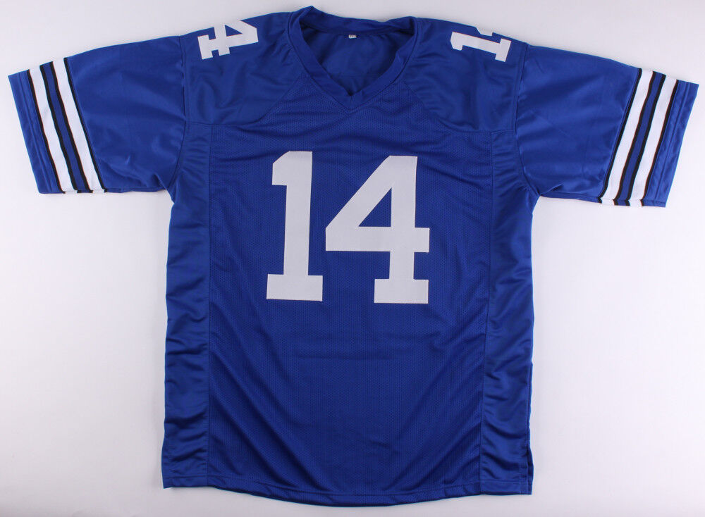 Craig Morton Signed Dallas Cowboys Blue Jersey (JSA COA) Super Bowl VI QB