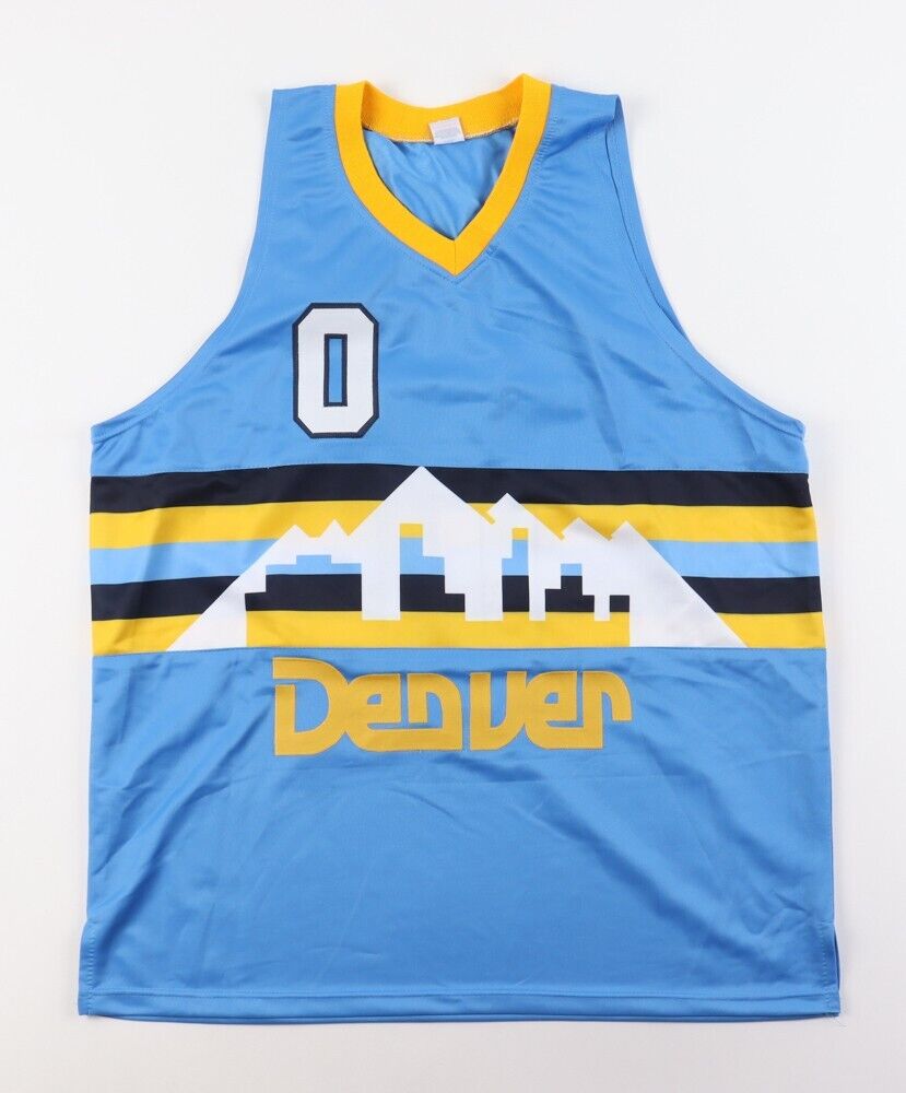 Christian Braun Signed Denver Nuggets Throwback Jersey Insrd "23 NBA Champs" JSA