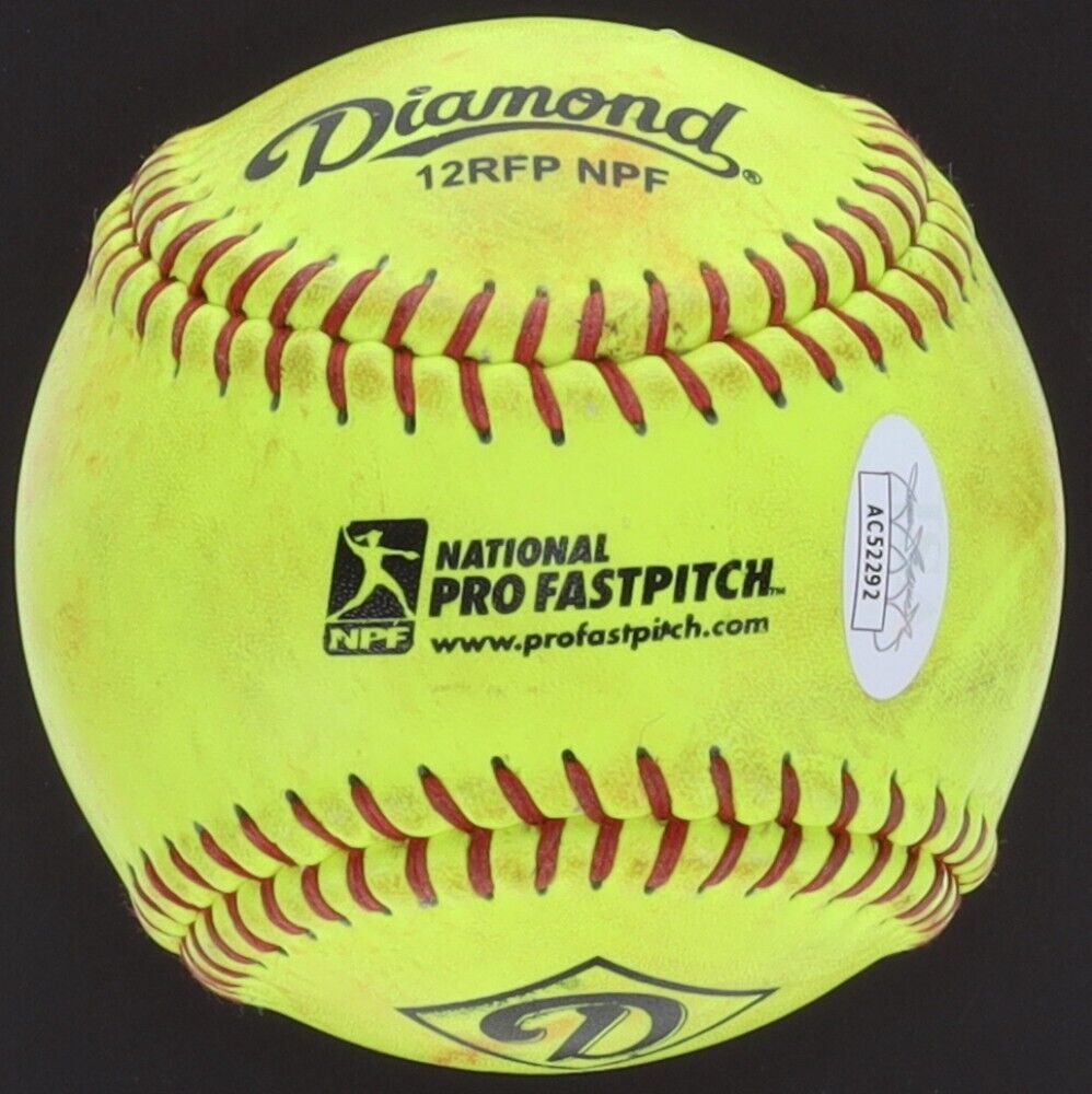 Cat Osterman Signed Softball Inscribed 2004 & 2008 Olympics (JSA COA) 3xMedalist
