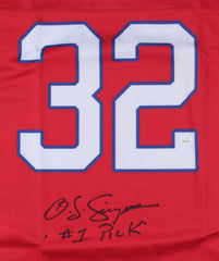 O. J. Simpson Signed Buffalo Bills Jersey Inscribed "#1 Pick" (JSA COA) 1973 MVP