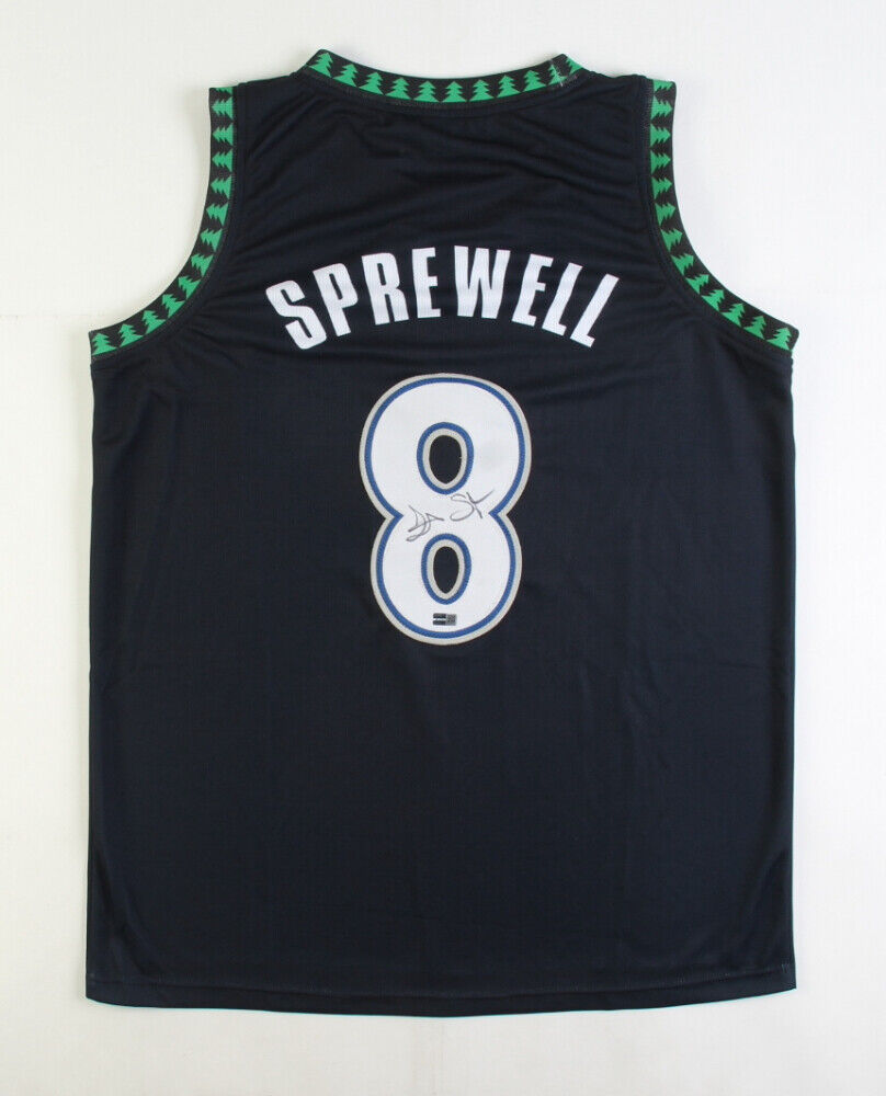 Latrell Sprewell Signed Minnesota Timberwolves Jersey (Steiner) 4x NBA All Star