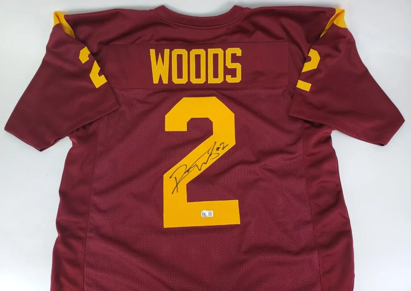Robert Woods Signed USC Trojans Jersey (Beckett) Houston Texans Wide Receiver