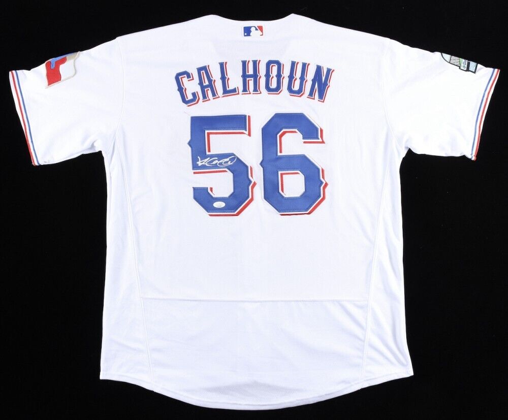 Kole Calhoun Signed Texas Rangers Nike Jersey (JSA COA) 2015 Gold Glove OF