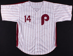 Pete Rose Signed Philadelphia Phillies Pinstriped Jersey Inscribed "4256"(JSA)