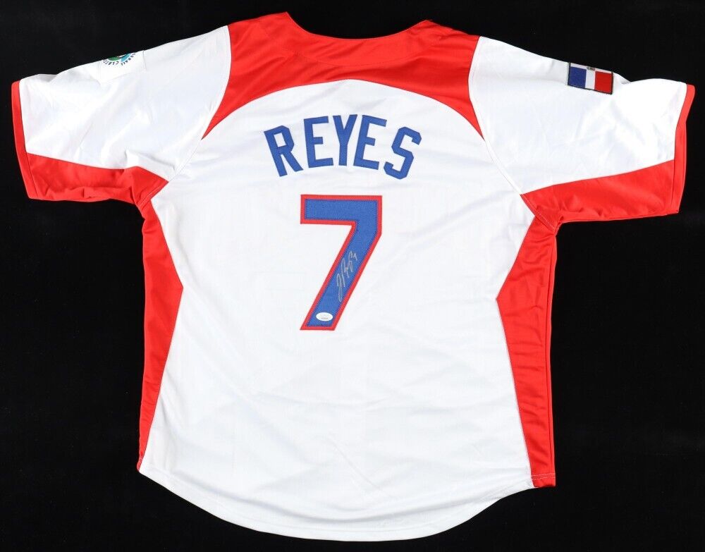 Jose Reyes Signed Dominican Republic Baseball Classic Jersey (JSA COA) N.Y Mets