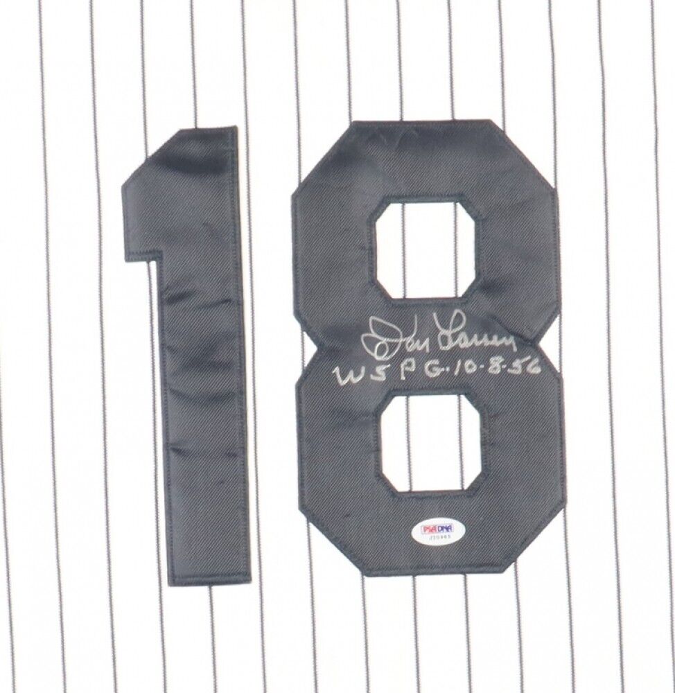 Don Larsen (d. 2020) "10-8-56" Signed New York Yankees Majestic Jersey (PSA COA)