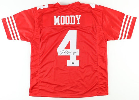 Jake Moody Signed San Francisco 49ers Jersey (Playball Ink) Ex Michigan Kicker
