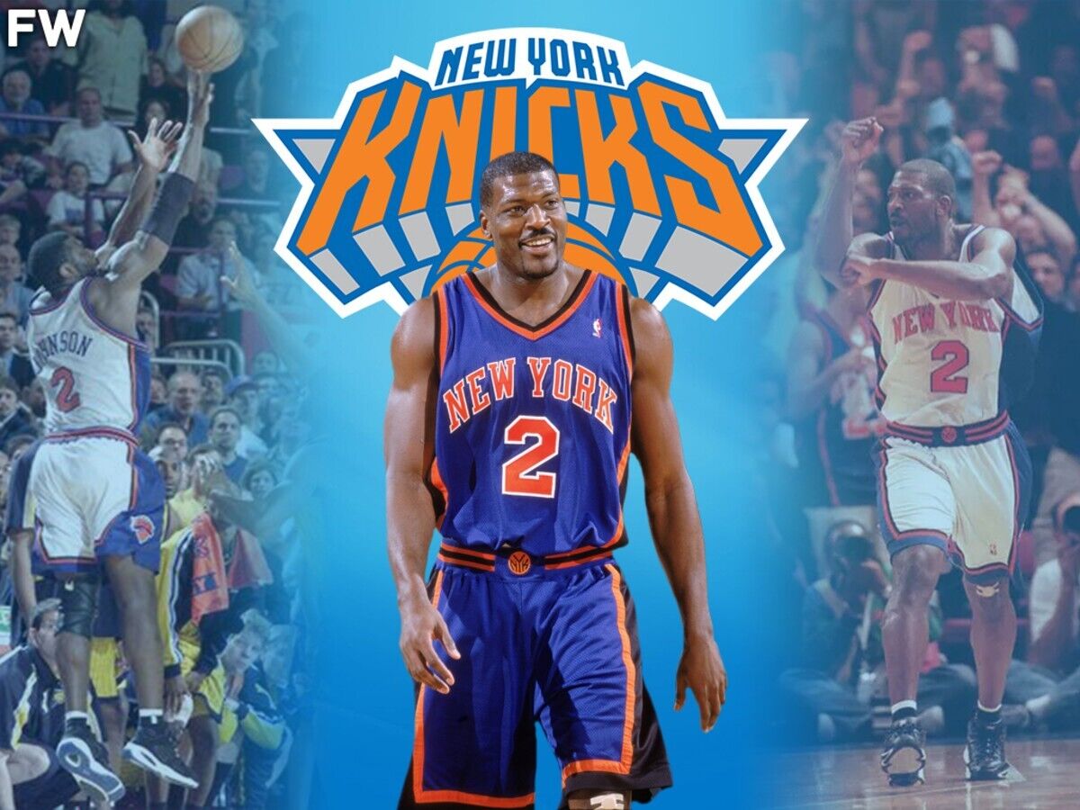 Larry Johnson Signed New York Knicks Jersey (Steiner) #1 Overall Pick 1991 Draft