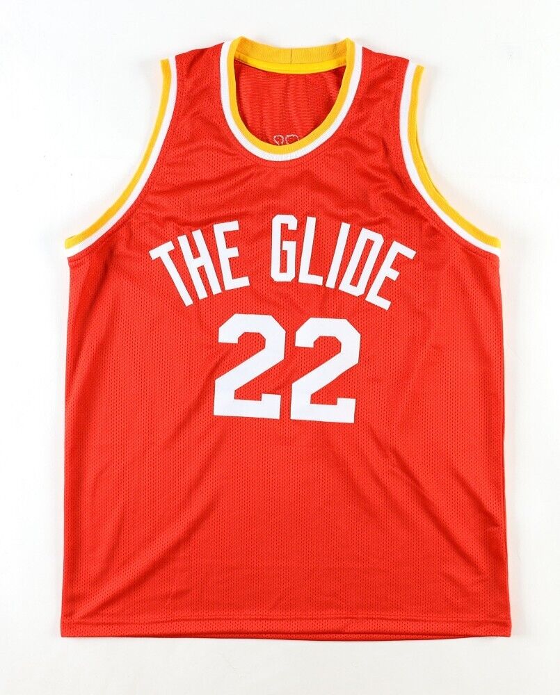 Clyde (The Glide) Drexler Signed Houston Rockets Jersey (JSA COA) 1995 NBA Champ