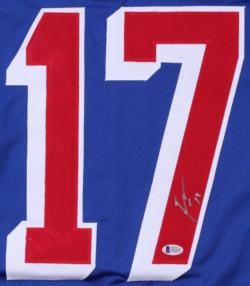 Jesper Fast Signed Rangers Jersey (Beckett COA) New York Right Winger