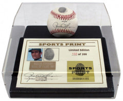 Rollie Fingers Signed LE AL Baseball Display w/ Thumbprint (Beckett) A's Brewers