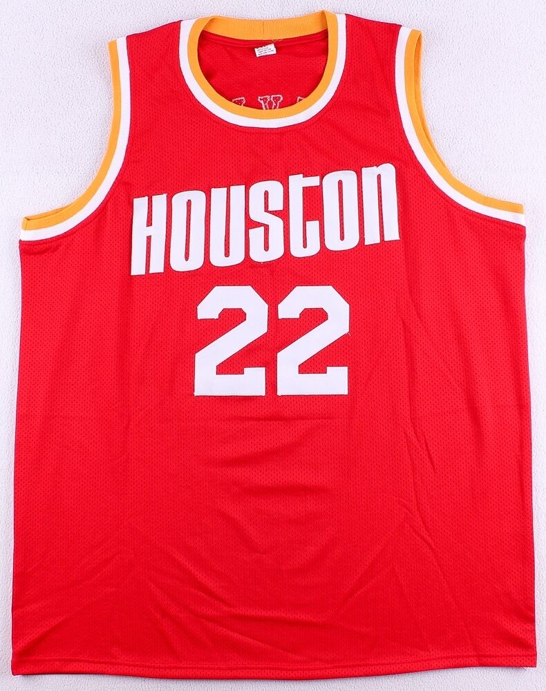 Clyde (The Glide) Drexler Signed Houston Rockets Throwback Jersey (JSA COA)