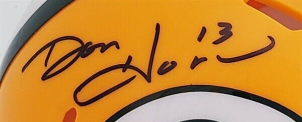 Don Horn Signed Green Bay Mini Helmet (JSA COA) Packers #2 Q.B behind Bart Starr