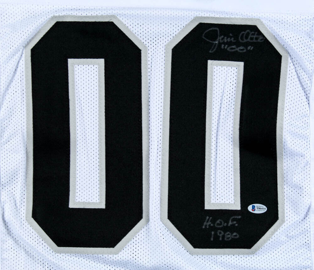 Jim Otto Signed Raiders Football Jersey Inscribed "HOF 1980" (Beckett COA)