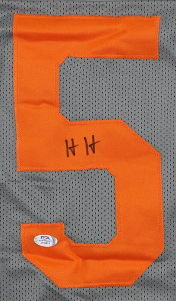 Hendon Hooker signed Tennessee jersey. Black and orange. PSA