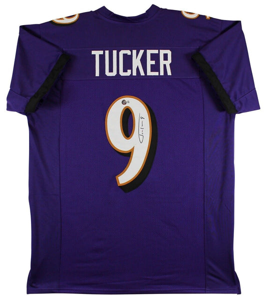 Justin Tucker Signed Baltimore Ravens Jersey (JSA COA) 3xPro Bowl Plac –