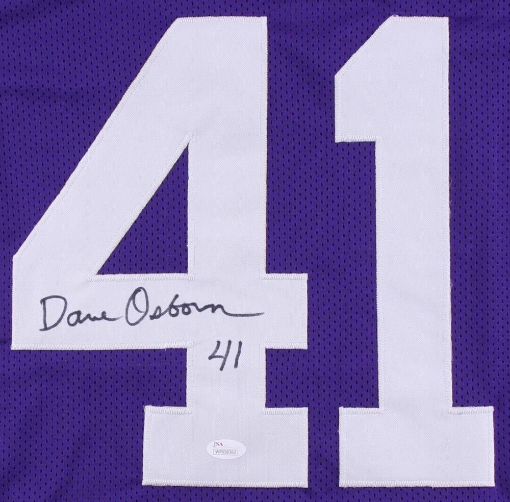 Dave Osborn Signed Vikings Jersey (JSA COA) Minnesota Running Back 1965-1975