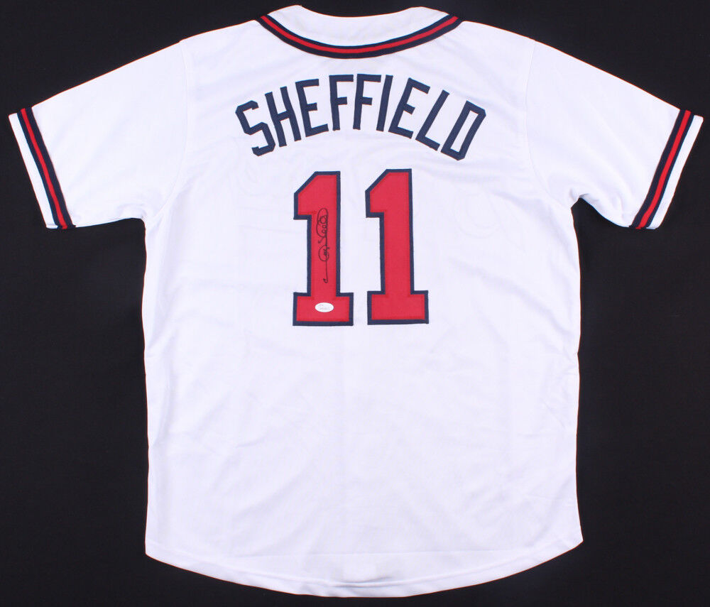 Gary Sheffield Signed Atlanta Braves Jersey (JSA) 500 Home Run Club & 9xAll Star