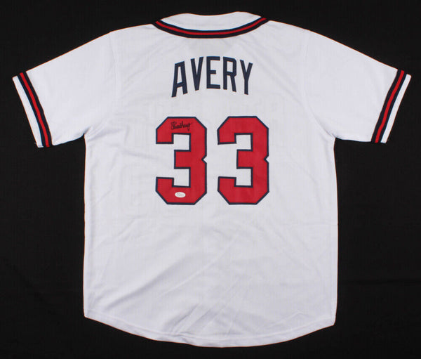 Steve Avery Signed Atlanta Red Baseball Jersey (JSA)