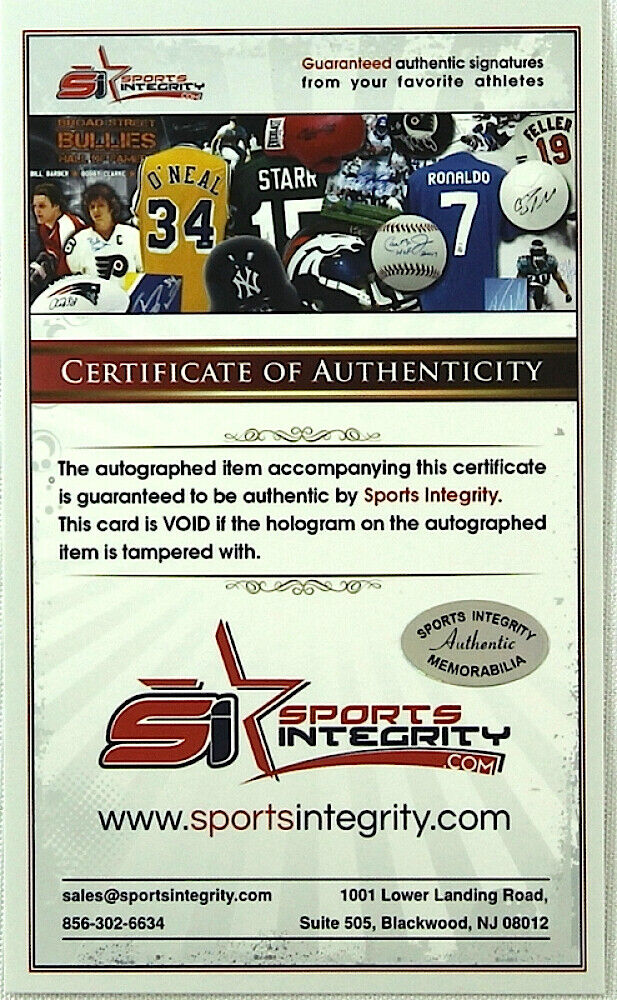 Michel Goulet Signed Chicago Blackhawks Hockey Puck (Sports Integrity COA)