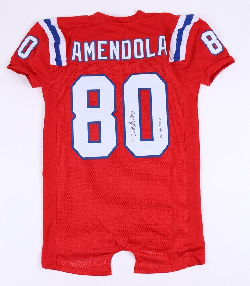 Danny Amendola Signed New England Patriot Jersey Inscribed 2xSB Champ (JSA COA)