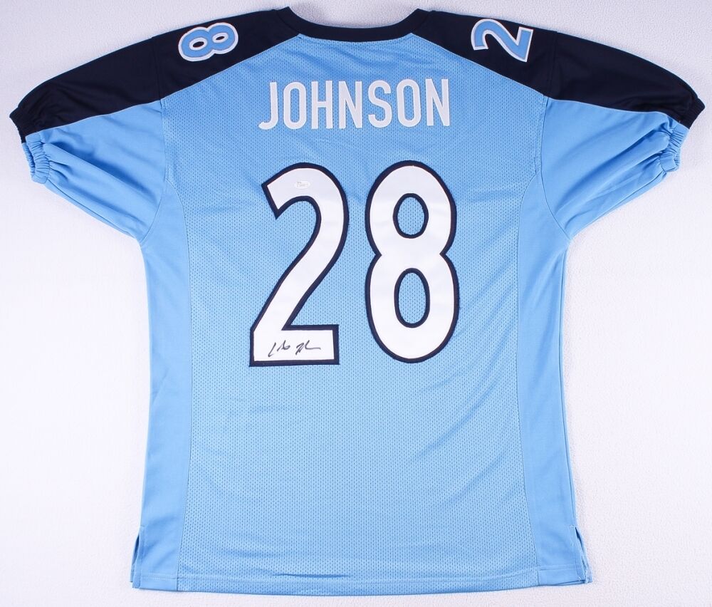 Chris Johnson Signed Tennessee Titans Jersey (JSA COA) 3×Pro Bowl RB 2008–2010