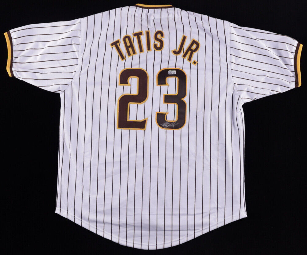 Fernando Tatis Jr. Signed San Diego Padres Pinstriped Jersey (Beckett Hologram)