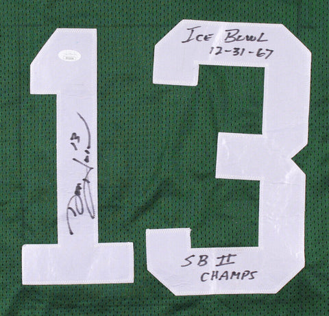 Don Horn Signed Green Bay Packers Jersey Inscribd Ice Bowl 12-31-67 & S.B.II JSA